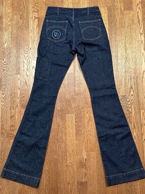 Deadbroke Denim Kelly Extra Long Flare Bootcut Cowgirl Riding Jeans Womens 28x39